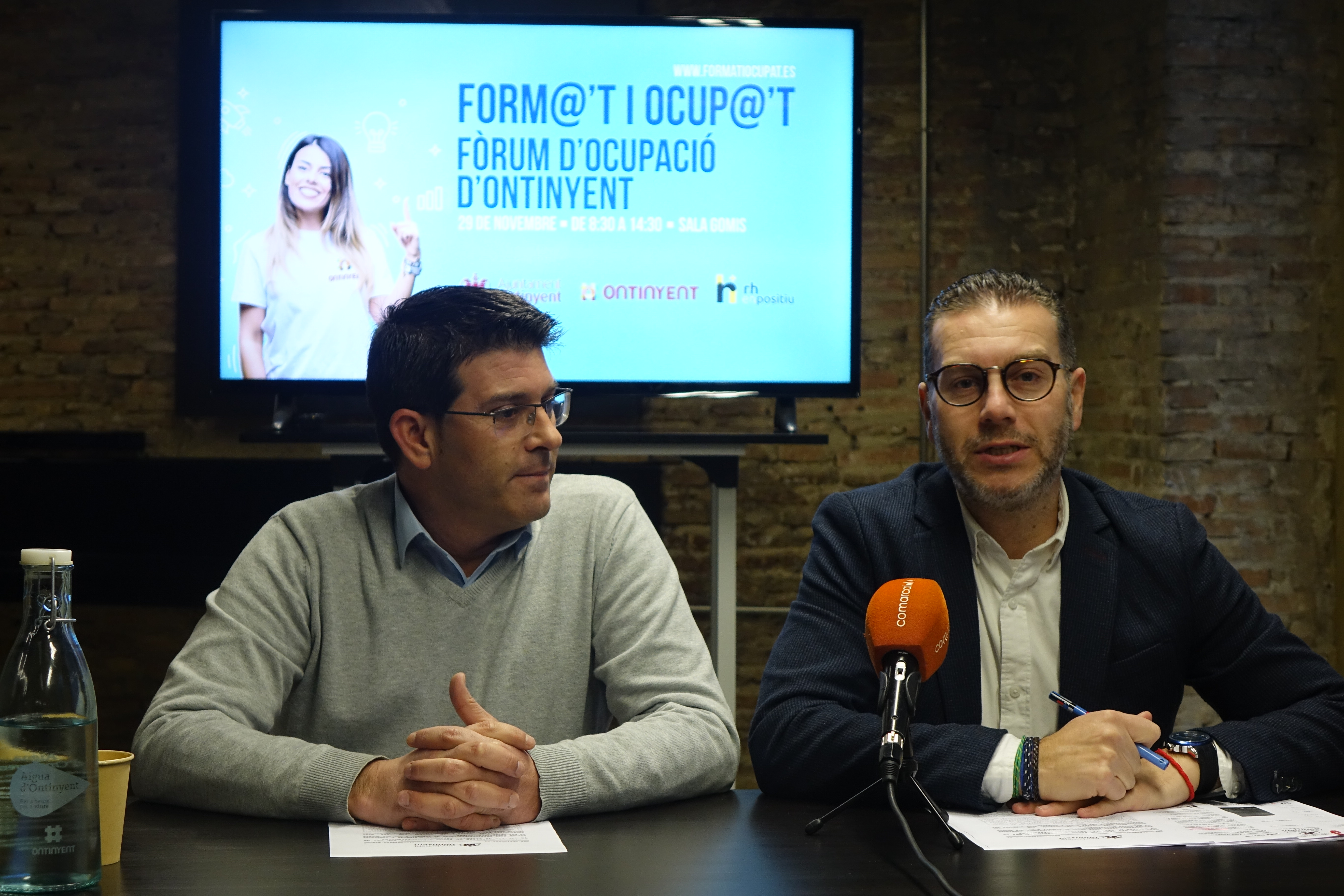 Jorge Rodríguez i Juan Pablo Úbeda durant la presentació del Foro
